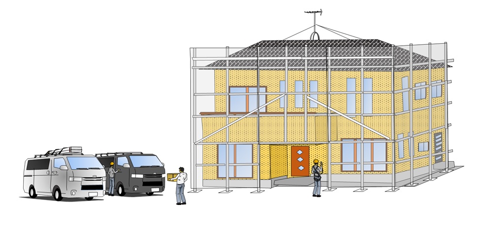 現行法への適合の為の工事を行うイメージ